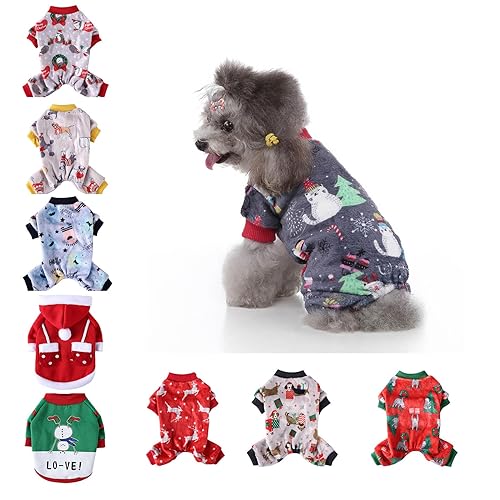 Hundepullover Grosse Hunde Weihnachten Winter Warmer Hund Katze Pullover Kleidung Haustier Mantel Kostüm Welpenpullover Pullover Bekleidung für kleine mittelgroße Hunde Haustierpullover (04-H, L) von Pursuit-W