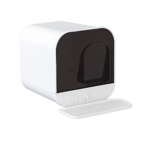 Purzen Katzentoilette, geschlossene praktische Kunststoffschaufel, leicht zu reinigende Toilette in Schubladenform für EIN angenehmeres Wohngefühl von Purzen