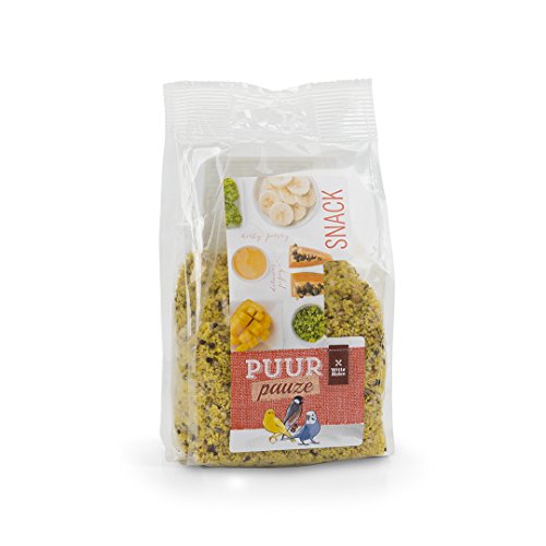 PUUR Pauze Streusel Obst- und Kräuter-200 g - Vogel-Leckerli – Honig/Mango/Banana/Papaya/Petersilie von Witte Molen