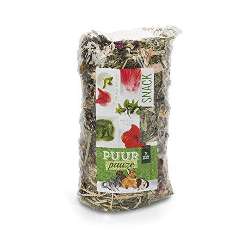 Puur Heu Rolle mit Blumen 200 g – PREMIUM behandelt – Heu Rolle mit Hibiskus & Mint von Witte Molen