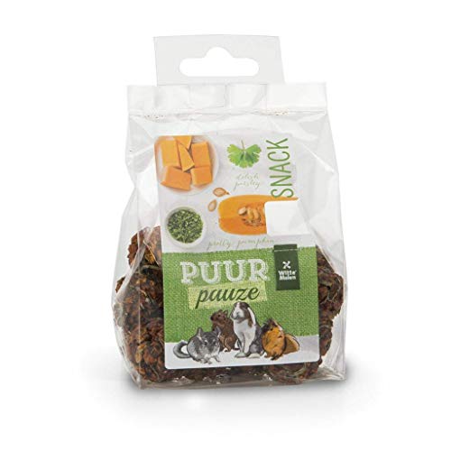 Puur Pauze Gemüsekugel Petersilie & Kürbis 100 g – Leckerli Kaninchen, Chinchilla Degu, Packung mit Puur Pauze Gemüsekugel Petersilie & Kürbis 100 g – Leckerli Kaninchen, Chinchilla Degu, Packung mit von Witte Molen