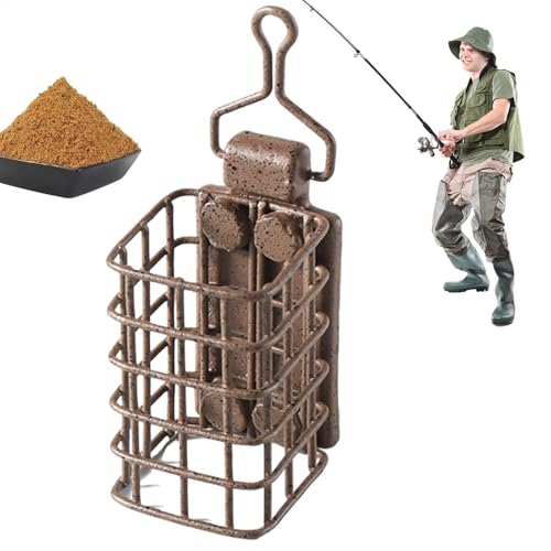 Puwaiio Angel-Feeder-Köderkäfig, Köderfallen zum Angeln,Karpfenköderhalter Edelstahl Fischereifalle | Stabiler Köderkäfig zum Karpfenangeln, Futterspender zum Karpfenangeln für Süßwasser und Puwaiio Angel-Feeder-Köderkäfig, Köderfallen zum Angeln,Karpfenköderhalter Edelstahl Fischereifalle | Stabiler Köderkäfig zum Karpfenangeln, Futterspender zum Karpfenangeln für Süßwasser und von Puwaiio