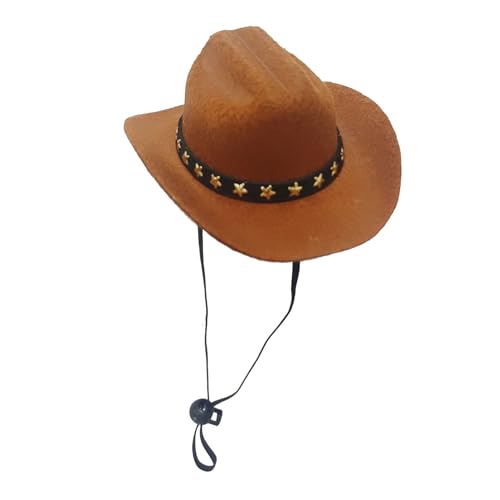 Puwaiio Cowboyhut für Hunde | Welpe Cosplay Cowboyhut | Hund Katze Party Zubehör Cosplay Caps für den täglichen Gebrauch Karneval Urlaub Halloween Weihnachten von Puwaiio
