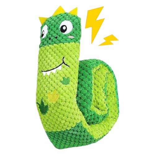 Puwaiio Hundequietschende Spielzeug, Hundespielzeug Aggressive | Haustierspielzeug Hundefutter Puzzle Spiele - Soft Squeaker Dinosaur Bunny Plüschpuppe, interaktiv von Puwaiio