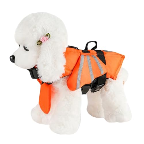 Puwaiio Hundeschwimmanzug,Hoher Auftrieb Schwimmhilfe | Reflektierende Einstellbare Schwimmhilfe Für Welpen Outdoor Boot Pool Schwimmsicherheit von Puwaiio