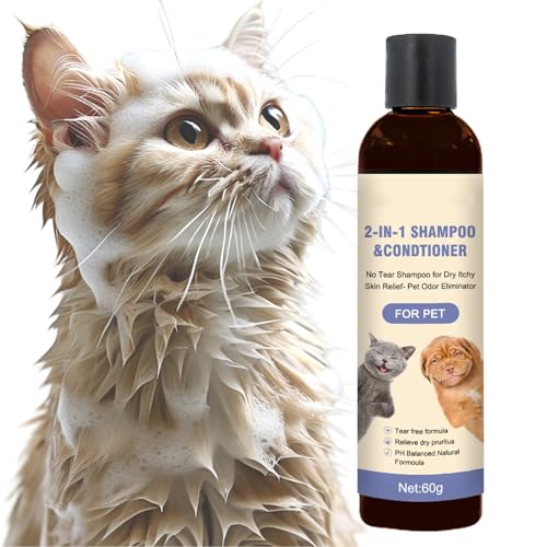 Puwaiio Shampoo & Conditioner Für Hunde - Katzen Gesichtsreiniger - Sensitives Haut & Juckreiz Shampoo Für Tierpflege Entfilzung Fellpflege Welpen Katzen Puwaiio Shampoo & Conditioner Für Hunde - Katzen Gesichtsreiniger - Sensitives Haut & Juckreiz Shampoo Für Tierpflege Entfilzung Fellpflege Welpen Katzen von Puwaiio
