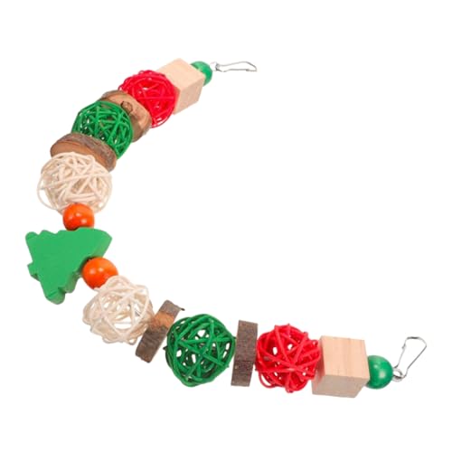 Puwaiio Vogelkauspielzeug,Weihnachtsvogelspielzeug,Chinchilla-Zahnknirschspielzeug - Vogelschaukelspielzeug für Hasen, Chinchillas, Hamster, Zähneknirschen, Vogelübungs-Molaren von Puwaiio