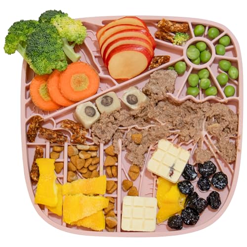 Puzzle Feeder Leckmatte für Hunde, gefrierbar, Spielzeug für geistige Stimulation und Angstlinderung, Silikon-Leckmatte für Hunde und Katzen, langsames Füttern, unterstützt alle Arten von Puzzle Feeder Leckmatte für Hunde, gefrierbar, Spielzeug für geistige Stimulation und Angstlinderung, Silikon-Leckmatte für Hunde und Katzen, langsames Füttern, unterstützt alle Arten von von Puzzle Feeder