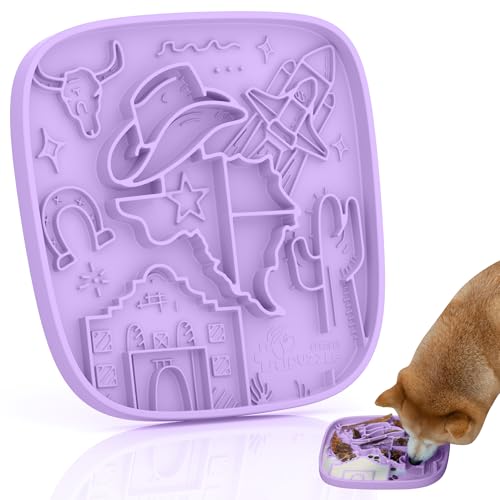 Puzzle Feeder Silikon-Leckmatte für Hunde, reichhaltige und innovative strukturierte Hundefuttermatte, langsam füttern, Hundematte für alle Hunderassen, ideale Größe für 3 Tassen mit verschiedenen Puzzle Feeder Silikon-Leckmatte für Hunde, reichhaltige und innovative strukturierte Hundefuttermatte, langsam füttern, Hundematte für alle Hunderassen, ideale Größe für 3 Tassen mit verschiedenen von Puzzle Feeder
