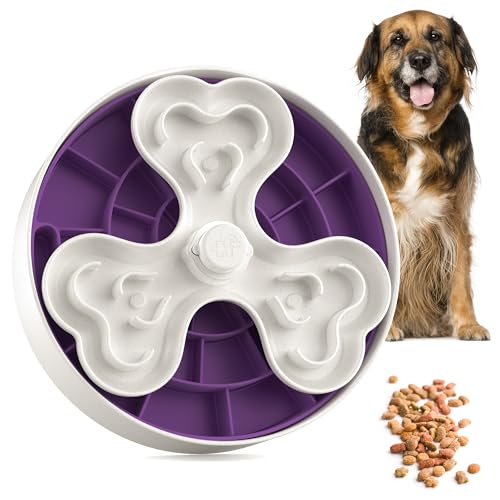 Puzzle Feeder Slow Feeder Hundenäpfe, spülmaschinenfest, Hundenäpfe für große Rassen, weniger Angst, 4 Modi, 3 abnehmbare Teile, einstellbare langsame Fütterungsgeschwindigkeiten, Violett Puzzle Feeder Slow Feeder Hundenäpfe, spülmaschinenfest, Hundenäpfe für große Rassen, weniger Angst, 4 Modi, 3 abnehmbare Teile, einstellbare langsame Fütterungsgeschwindigkeiten, Violett von Puzzle Feeder