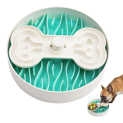PuzzleFeeder Hundenapf für Welpen, mittelgroße und große Hunde, um die Fressgeschwindigkeit zu verlangsamen, einfach zu waschen, spülmaschinenfest, grün von Puzzle Feeder