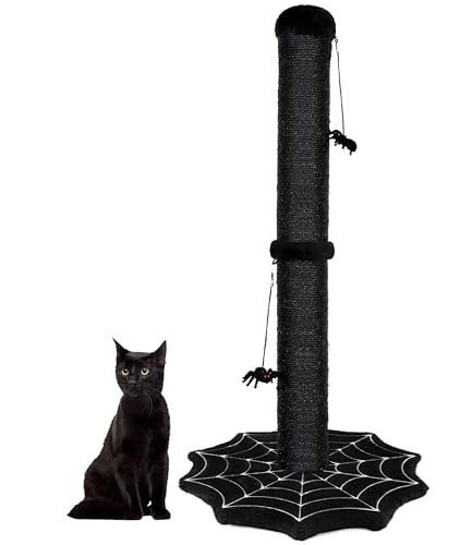 PuzzlePaw Gothic-Kratzbaum mit Spinne, baumelndes Spielzeug für Indoor-Katzen, Halloween-Katzenkratzer, Aktivitäts-Katzenspielzentrum, Katzenbaum, Turm, Möbel mit Spinnennetz-Basis, Schwarz PuzzlePaw Gothic-Kratzbaum mit Spinne, baumelndes Spielzeug für Indoor-Katzen, Halloween-Katzenkratzer, Aktivitäts-Katzenspielzentrum, Katzenbaum, Turm, Möbel mit Spinnennetz-Basis, Schwarz von PuzzlePaw