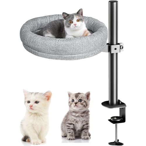 Schreibtisch-Katzenbett, Schreibtischmöbel für Kätzchen, Schreibtischsitz für Kätzchen, Haustierbett für Katzen, Katzenbett, einfach zu installierendes Regal für Regale, tragbarer Katzensitz Schreibtisch-Katzenbett, Schreibtischmöbel für Kätzchen, Schreibtischsitz für Kätzchen, Haustierbett für Katzen, Katzenbett, einfach zu installierendes Regal für Regale, tragbarer Katzensitz von Pveanns