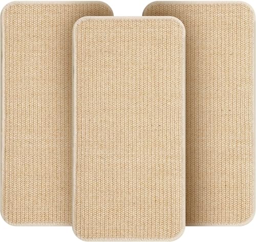 3 Stück Kratzmatte Katze Set,Robust und langlebig,Kratzbretter Katze Sisal,50x25cm,Katzen Kratzbrett,Schützen Sie Ihr Sofa, Möbel, Teppich und Wände vor Kratzern(Holzfarbe) von PvenesKavenoom