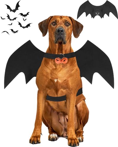 Halloween Hund Fledermaus Flügel Kostüm, Haustier Halloween Cosplay Party Dress Up Kostüm für Hunde und Katzen (X-Large) von Pweituoet