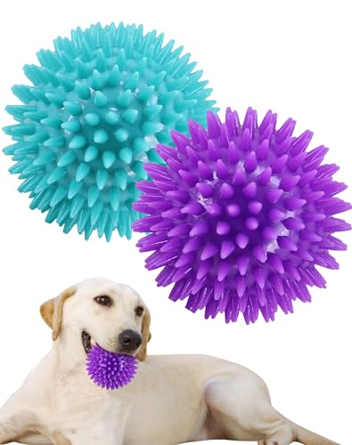 Pweituoet Hundebälle mit Quietschelementen, dicker und langlebiger, 8,9 cm, 2 Stück, Kauspielzeug für saubere Zähne, Training für Welpen, kleine, mittelgroße und große Hunde, Hundeballspielzeug für Pweituoet Hundebälle mit Quietschelementen, dicker und langlebiger, 8,9 cm, 2 Stück, Kauspielzeug für saubere Zähne, Training für Welpen, kleine, mittelgroße und große Hunde, Hundeballspielzeug für von Pweituoet