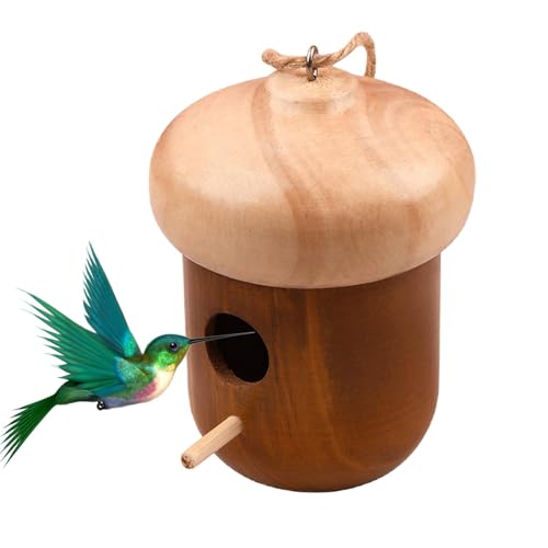 Pxcewdcx Kolibri-Häuser für den Außenbereich, natürliche Vogelhäuser, hängbares Kolibri-Nisthaus, Nest für Wildvögel, Kolibri, Spatz, Garten, dekorative Dekoration Pxcewdcx Kolibri-Häuser für den Außenbereich, natürliche Vogelhäuser, hängbares Kolibri-Nisthaus, Nest für Wildvögel, Kolibri, Spatz, Garten, dekorative Dekoration von Pxcewdcx