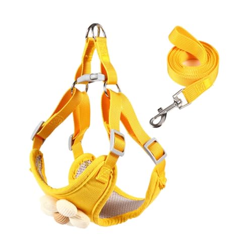 Hundeweste mit schöner Blume, für große und kleine Hunde, starke, mehrfarbige Leine, langer Gürtel, weicher Griff Hundeweste mit schöner Blume, für große und kleine Hunde, starke, mehrfarbige Leine, langer Gürtel, weicher Griff von Pyasuye