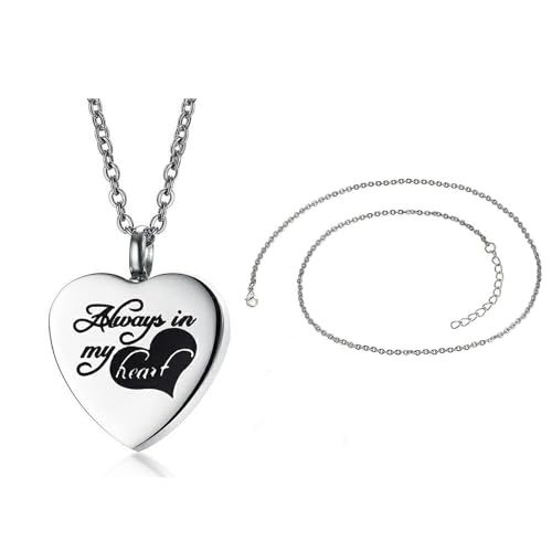 Pyasuye Herzform Keeken Anhänger Juwelier Begräbnis Kürbissen Cremation Halskette Für Asche Liebe Nachricht Display Trauerkette Halskette Pyasuye Herzform Keeken Anhänger Juwelier Begräbnis Kürbissen Cremation Halskette Für Asche Liebe Nachricht Display Trauerkette Halskette von Pyasuye