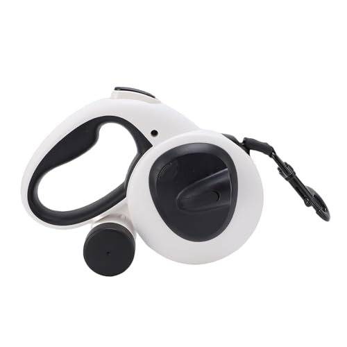 Auto Retactable Dog -Leine, 16,4 Fuß 360 ° Doppelseitig Reflektierendes Starkes Nylonband Heavy Duty Pet Walking -Leine mit LED -Licht, EIN Handbremse, Weicher Griff (M) von Pyhodi