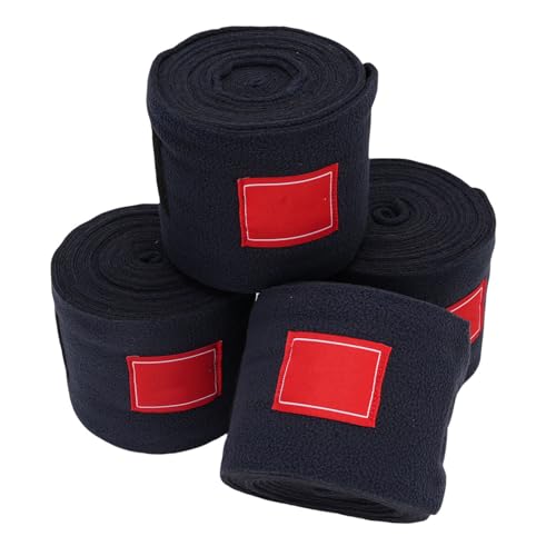 -Beinbandagen für Pferde, 4 Stück, 3,9 M Lang, Weiche Fleece-Polierbandagen für Pferde, 4er-Set, Verstellbare Beinbandagen, Stallbedarf, Schutz für Reitstiefel (Purpurblau) von Pyhodi