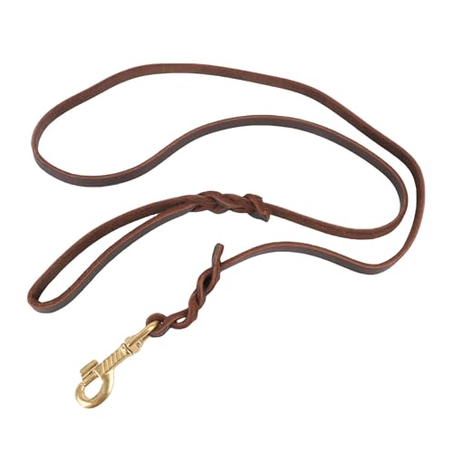 Hundeleine aus Leder, Robuste Hundetrainingsleine für Große und Mittelgroße Hunde, Weiche und Robuste Handgefertigte Lange Leine aus Echtem Leder für das Training Im Freien, Hundeleine aus Leder, Robuste Hundetrainingsleine für Große und Mittelgroße Hunde, Weiche und Robuste Handgefertigte Lange Leine aus Echtem Leder für das Training Im Freien, von Pyhodi