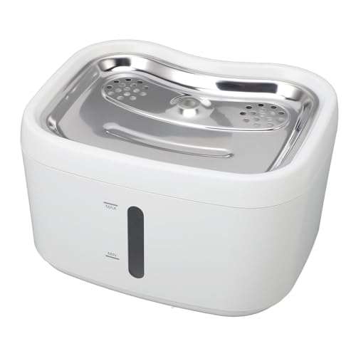 Intelligenter Wasserspender für Katzen, 2,5 L Intelligenter Sensor oder Zeitgesteuerter Wasserbrunnen mit Leiser Pumpe, Dreifach Filternder Haustiertrinkbrunnen aus Edelstahl Intelligenter Wasserspender für Katzen, 2,5 L Intelligenter Sensor oder Zeitgesteuerter Wasserbrunnen mit Leiser Pumpe, Dreifach Filternder Haustiertrinkbrunnen aus Edelstahl von Pyhodi