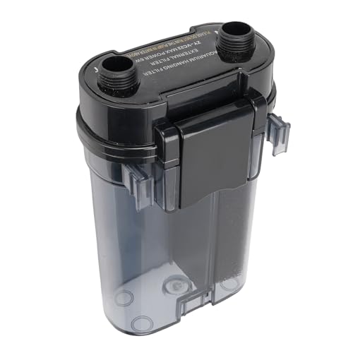 Pyhodi Externer Aquariumfilter Kleiner Kunststoff mit Kompaktem Design für 120L -Tank, Stabiler Wasserstand, Effiziente Wasserfiltration für Verschiedene Tanks, 450 L/H, 6W (EU-Stecker 220V) von Pyhodi