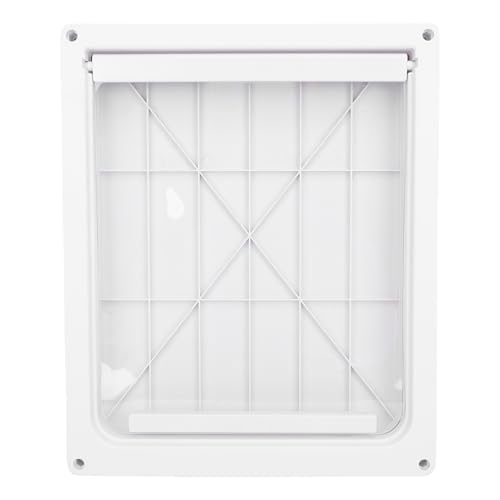 Pyhodi Extra Große Hundetüren mit Stabilem Rahmen, 17,32 X 14,37 X 1,65 Zoll, Hochfeste Haustier-Eingangstür mit Transparenter Klappe, Wetterfeste Katze, weiß (L) von Pyhodi