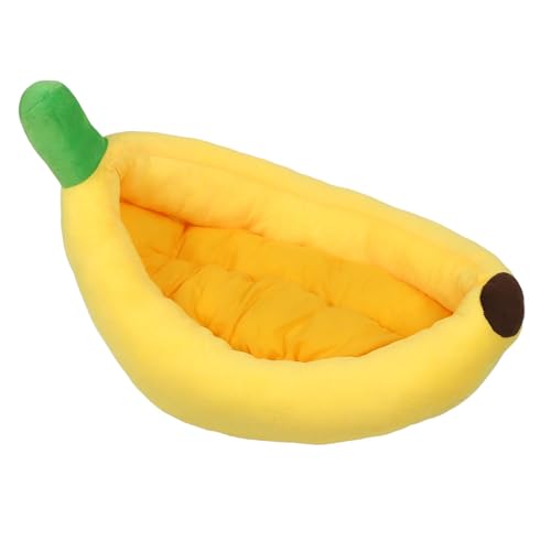 Pyhodi Fashion Pet Kissenbett, Winterplüschnester Zwinger Schöne Banane Warme Bequeme Hundematte Katze, Weich Gemütlich Bequeme Hunde Nacht Nachteil für Winter (XL) von Pyhodi