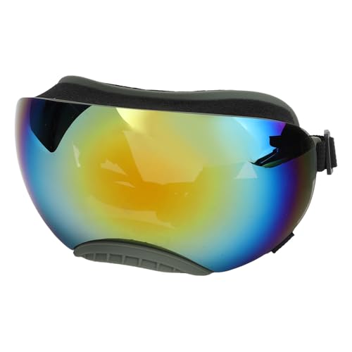 Hunde-Sonnenbrille, UV-Schutz, Wind, Staub, Nebel, Augenschutz, Haustier-Brille, Augenschutz mit Verstellbarem Riemen für Mittelgroße oder Große Hunde, Bequeme (Blattrahmen, rote von Pyhodi