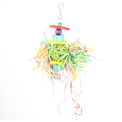 Vogel-Kauspielzeug, Futtersuch-Schredder-Spielzeug mit Farbigem, Gehacktem Papier, Sicher und Ungiftig, Reduziert Langeweile und Destruktives Verhalten für Sittiche, Vogel-Kauspielzeug, Futtersuch-Schredder-Spielzeug mit Farbigem, Gehacktem Papier, Sicher und Ungiftig, Reduziert Langeweile und Destruktives Verhalten für Sittiche, von Pyhodi