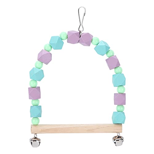 Papageien-Farben-Holzblockschaukel, Bunte Vogelschaukel aus Holz für kleine und mittelgroße Papageien Papageien-Farben-Holzblockschaukel, Bunte Vogelschaukel aus Holz für kleine und mittelgroße Papageien von Pyltha