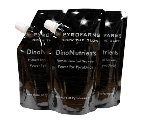 PyroFarms DinoNutrient 3er-Pack – gefiltertes Meerwasser im Pazifischen Ozean mit Nährstoffen für biolumineszierendes Plankton von PyroFarms