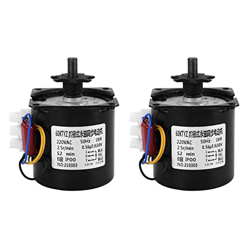 Pyugxab 2X 220V AC Eier Wender Motor Inkubator Motor Reversible Getriebe Motor für Die Meisten Inkubator 2.5R / Min von Pyugxab