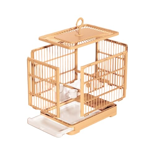Bird Cage, Parakeet Nest Habitat with Easy-Clean Pull Out Tray, Folding and Breathable Bird Cage, for Lovebirds, Cockatiels, 11.81 x 9.06 x 10.24 inches von Pzuryhg