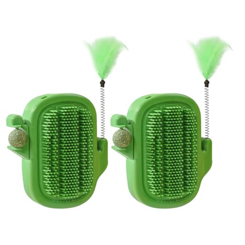 Cat Corner Scratcher, Long Hair Cactus Comb Set of 2, Includes Feather Toy and Catnip Ball, Behavioral Enrichment Tool, Sensory Grooming Aid for Mental Stimulation, Fun for Indoor Cats Cat Corner Scratcher, Long Hair Cactus Comb Set of 2, Includes Feather Toy and Catnip Ball, Behavioral Enrichment Tool, Sensory Grooming Aid for Mental Stimulation, Fun for Indoor Cats von Pzuryhg