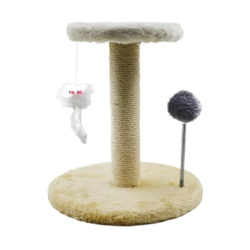 Cat Tree Tower, Large Multi Scratching Post, Interactive Pet Activity Tree with Feather, Spring Ball, Tilt Proof Design, Play Structure for Kittens and Large Cats, 10.24x10.24x11.02 inches Cat Tree Tower, Large Multi Scratching Post, Interactive Pet Activity Tree with Feather, Spring Ball, Tilt Proof Design, Play Structure for Kittens and Large Cats, 10.24x10.24x11.02 inches von Pzuryhg