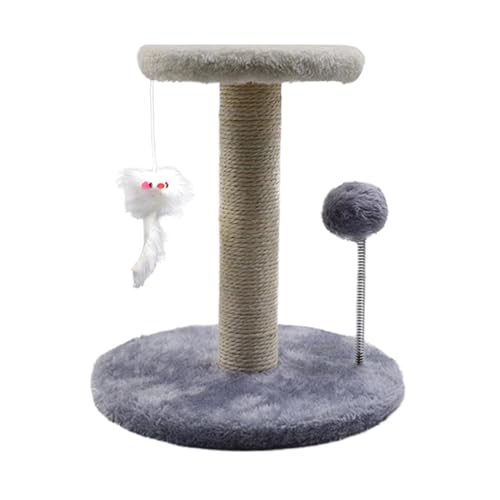 Cat Tree Tower, Large Multi Scratching Post, Interactive Pet Activity Tree with Feather, Spring Ball, Tilt Proof Design, Play Structure for Kittens and Large Cats, 10.24x10.24x11.02 inches Cat Tree Tower, Large Multi Scratching Post, Interactive Pet Activity Tree with Feather, Spring Ball, Tilt Proof Design, Play Structure for Kittens and Large Cats, 10.24x10.24x11.02 inches von Pzuryhg