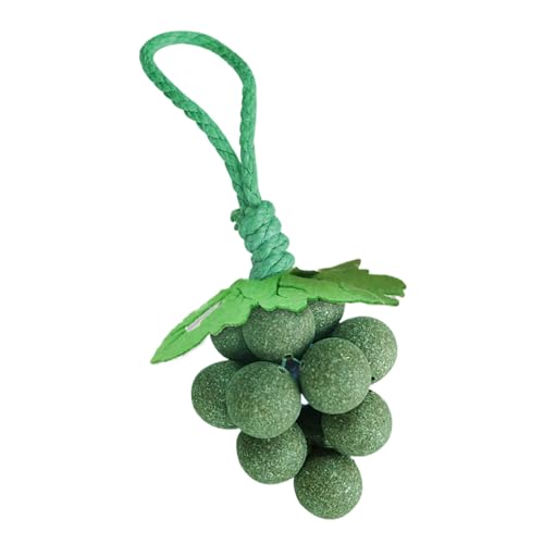 Catnip Toys, Grape Shape Chew Toys, Catnip, Felt Kitten Fruit Interactive Simulation for Calm Exercise, Chewing, Excite Play, Indoor Playing, Reduce Boredom, 4.72x2.36x2.36 Inches von Pzuryhg