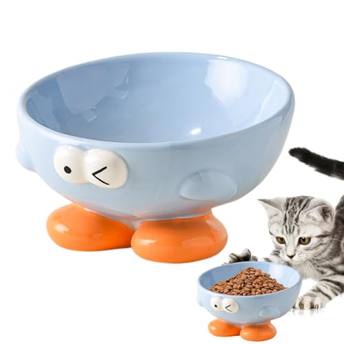 Ceramic Cat Feeder, Raised Pet Feeding Dish with Slanted Design, Cute Expression Pattern Food or Water Bowls for Small and Medium Animals, Ideal for Pet Dining, 5.71x3.86x2.68 in Ceramic Cat Feeder, Raised Pet Feeding Dish with Slanted Design, Cute Expression Pattern Food or Water Bowls for Small and Medium Animals, Ideal for Pet Dining, 5.71x3.86x2.68 in von Pzuryhg