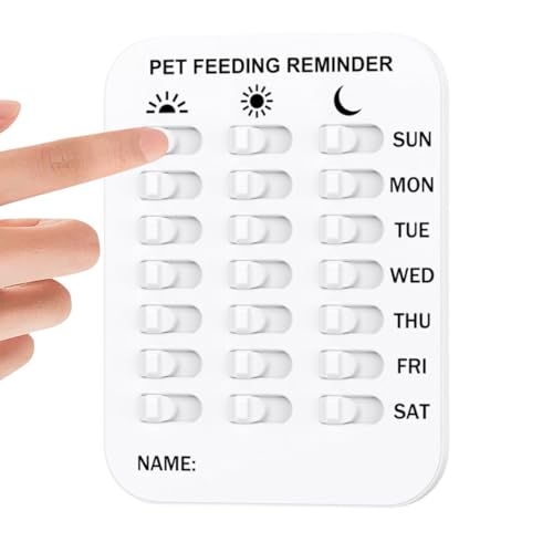 Haustier -Feeding -Erinnerungsschild - Hundefutterschild für Zuhause | Haben Sie den PET -Magnetenaufkleber mit farbcodiertem Etikett für Wohnung, Küche, tägliche Routine, Kühlschrank, Wohnheim gefütt von Pzuryhg