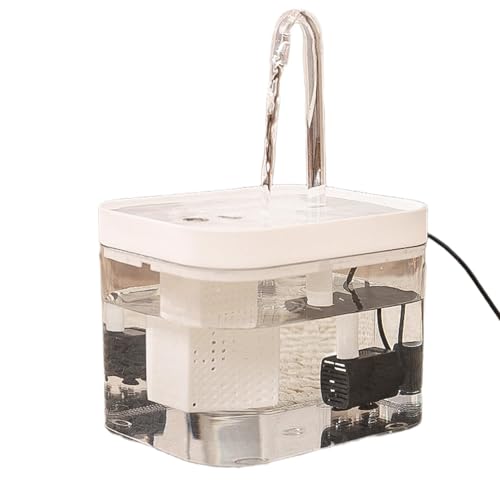 Haustier Wasserspender, Trinkbrunnen, Wassernapf für Haustiere, Transparent Trinkbrunnen Große Kapazität, Leise Umluft Wasser Haustier, Pc, 380g 6.5x4.72x5.12 Zoll für Katzen und Hunde Haustier Wasserspender, Trinkbrunnen, Wassernapf für Haustiere, Transparent Trinkbrunnen Große Kapazität, Leise Umluft Wasser Haustier, Pc, 380g 6.5x4.72x5.12 Zoll für Katzen und Hunde von Pzuryhg