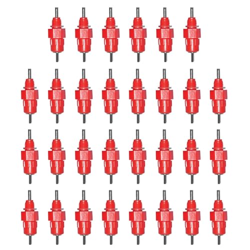 Hühnernippeltränke, automatische Bewässerungsdüse, Edelstahl, verstopfungsresistente Struktur, 30 Stück für Geflügel, , Hasen, Ziegen, Vögel, Winterstall oder stabiles Trinksystem, 4,5 x 2 x 2 cm von Pzuryhg