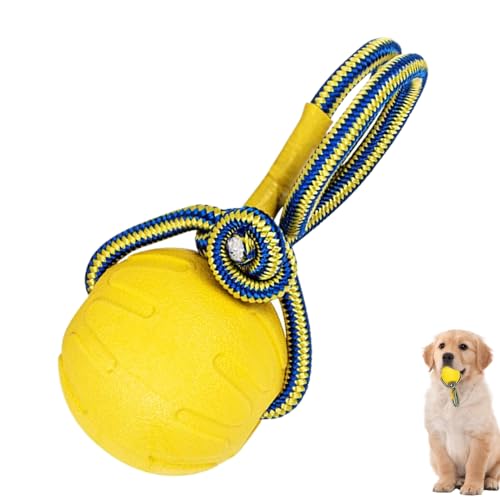 Hundeball mit Griff, unzerstörbares Kau-Trainingsspielzeug, Polyester-Material, interaktiver Welpenball, Haustier-Beißspielzeug, langlebige Knoten für aggressive Kauer, 10,2 cm, Blau, 1 Stück Hundeball mit Griff, unzerstörbares Kau-Trainingsspielzeug, Polyester-Material, interaktiver Welpenball, Haustier-Beißspielzeug, langlebige Knoten für aggressive Kauer, 10,2 cm, Blau, 1 Stück von Pzuryhg
