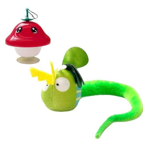 Interactive Cat Toy, Plush Chirping Interactive Kittens Toys, Plush Retractable Cord Touch Activated Indoor Games, Kitten Accessories, Pet Supplies for Enrichment, and Exercise, 5.91x3.15 Inches von Pzuryhg
