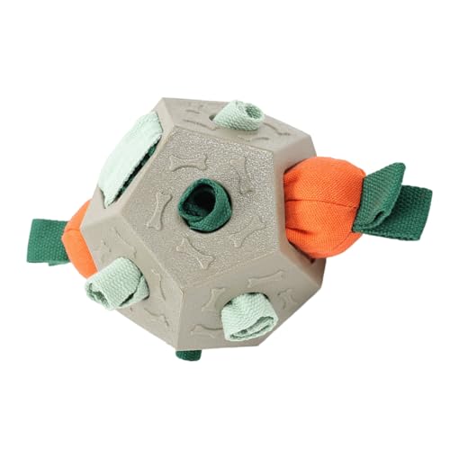 Interaktives Leckerli-Spender Hundespielzeug, Kauspielzeug Leckerli-Spender, TDR/Polyester Baumwolle Anreicherung Ball Quietscher, Zahnreinigung und Schnüffelhilfe, für kleine, mittelgroße und große Interaktives Leckerli-Spender Hundespielzeug, Kauspielzeug Leckerli-Spender, TDR/Polyester Baumwolle Anreicherung Ball Quietscher, Zahnreinigung und Schnüffelhilfe, für kleine, mittelgroße und große von Pzuryhg