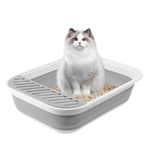 Katzentoilette, tragbare Katzentoilette, Tabletts, Haustierbedarf mit Pedal, praktisch für kleine Katzen und Kätzchen, ideal für Zuhause und Reisen, 46 x 34 x 12 cm Katzentoilette, tragbare Katzentoilette, Tabletts, Haustierbedarf mit Pedal, praktisch für kleine Katzen und Kätzchen, ideal für Zuhause und Reisen, 46 x 34 x 12 cm von Pzuryhg