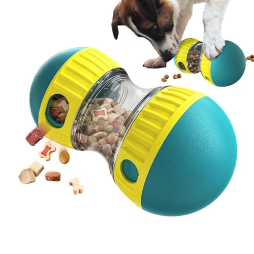 Leckerli-Spenderball, Kauspielzeug für Hunde, interaktiver Futterspender, fördert gesunde Essgewohnheiten und kognitive Übung, ideal für aktive Hunde und Welpen, 15,5 x 8,7 x 8,7 cm von Pzuryhg