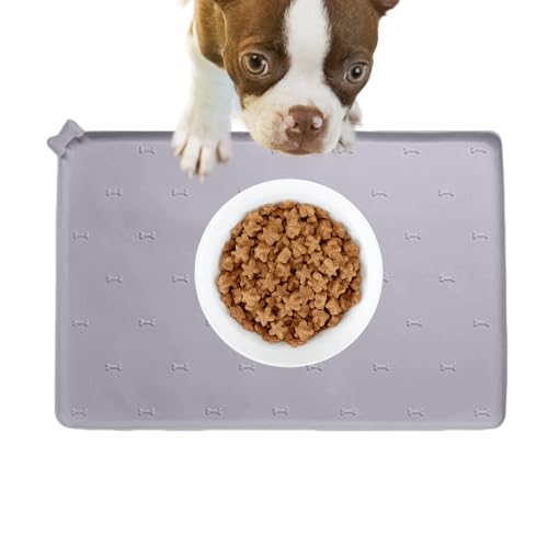 Non-Slip Pet Feeding Mat, Anti-Spill Food Placemat, Silicone Dispenser Pad, Foldable Fast-Drying Design, Ideal for Dogs & Cats In Kitchen Or Indoor Floors, 15.7x23.6x0.39in von Pzuryhg